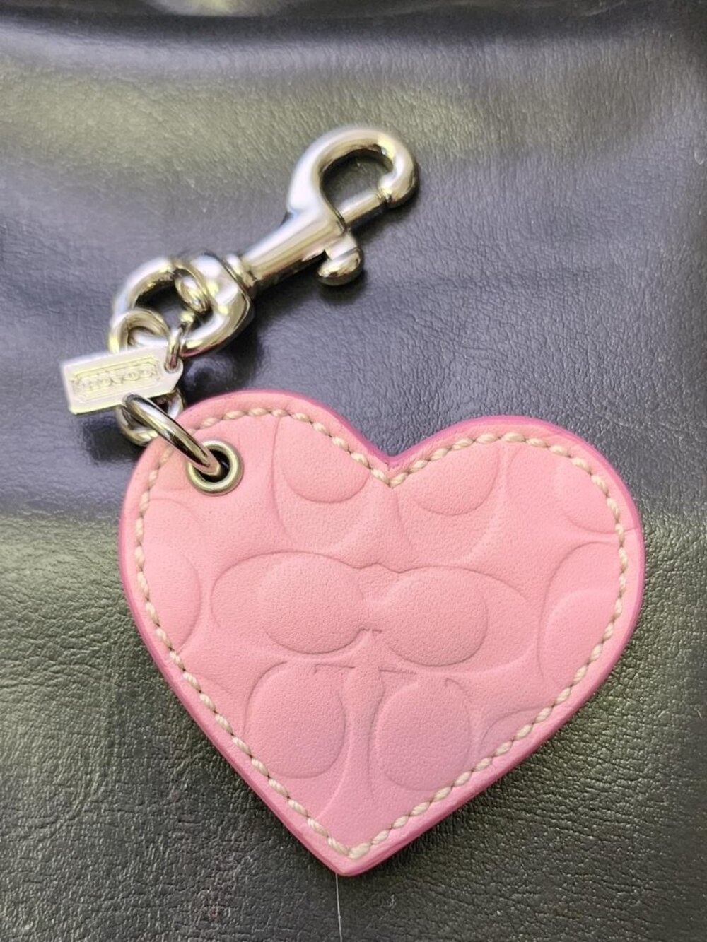 Coach Handbag Charm - Pink Heart